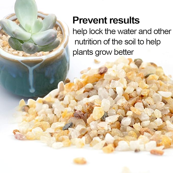 TOYPOPOR 6lb Succulent and Cactus Bonsai Gritty Mix Rocks, Natural Coarse Sand - Image 3
