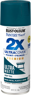 Rust-Oleum Painter's Touch 2X Ultra Cover Spray Paint, Deep Teal | Indoor and by Rust-Oleum