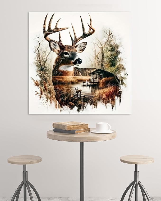 Deer Stamped Cross Stitch Kits for Adults, Animal 11CT Needlepoint Counted - Image 3