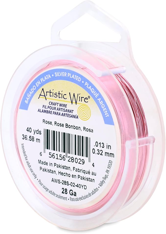 Artistic Wire, 28 Gauge Silver Plated Tarnish Resistant Colored Copper Craft by ArtisticWire