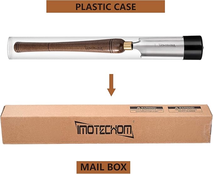 2-Inches HSS Roughing Gouge Lathe Chisel Wood Turning Tools with Round Plastic Box and Hanging Bag
