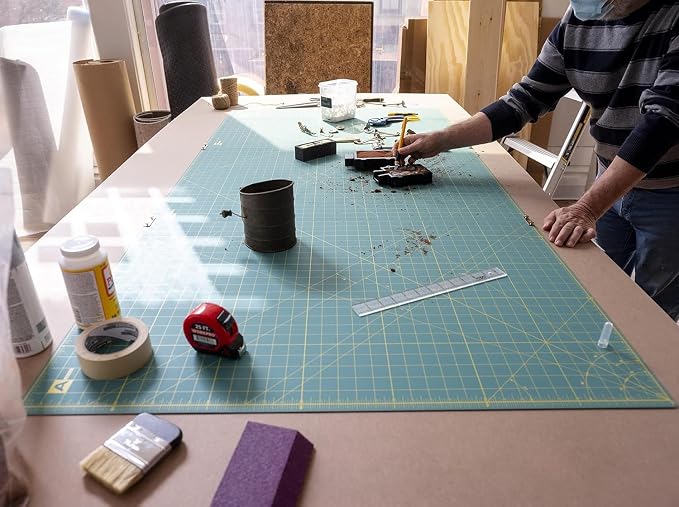 OLFA 35" x 70" Connecting Grid Rotary Cutting Mat Set - Image 4