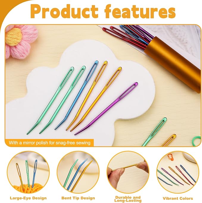 UOOU 10Pcs Yarn Needles, Darning Tapestry Needles, Large Eye Weaving Needle - Image 3