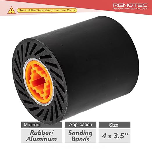 Rubber Expanding Drum 3 Pcs for Abrasive Sanding Bands, 3.5" x 4" with 3/4" Quad Keyway