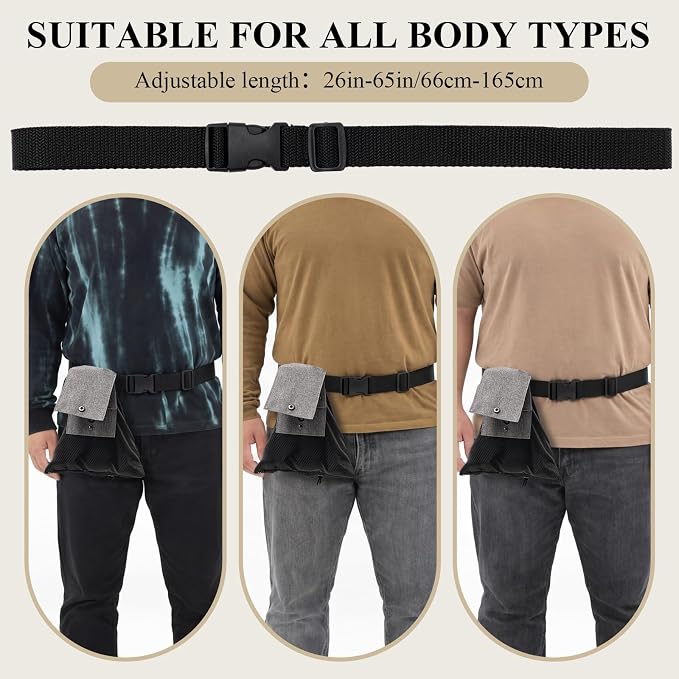 Collapsible Rock Collection Bag Foraging Pouch, Adjustable Waistband Mesh Bag - Image 4