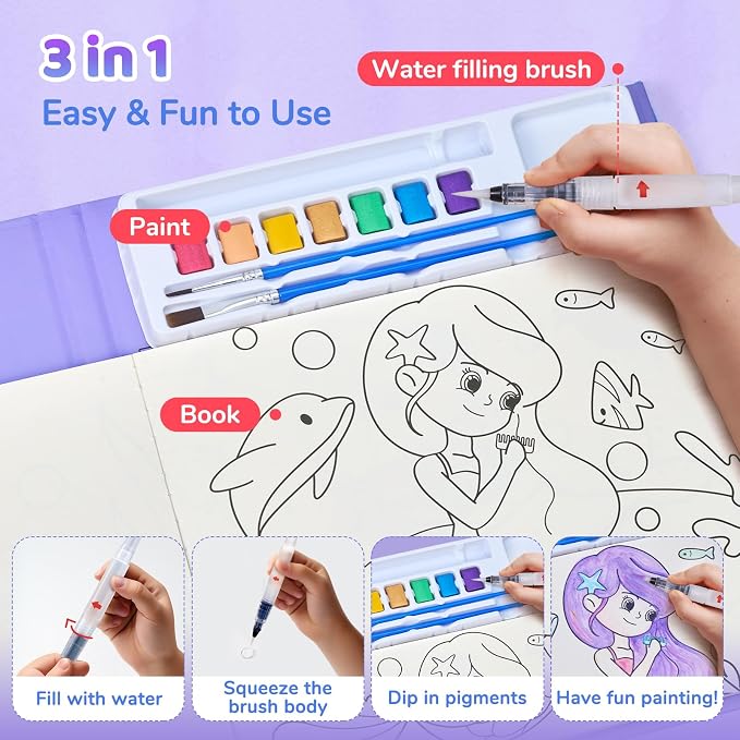 JoyCat Paint with Water Coloring Books - Image 7