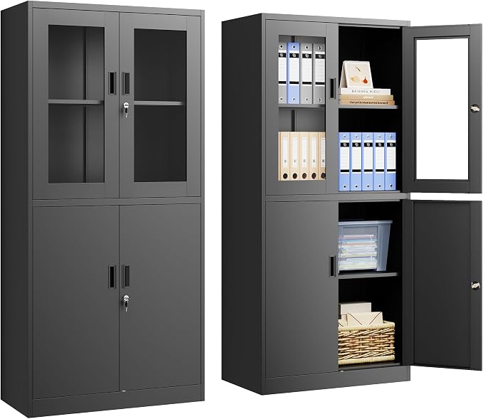 PEUKC Display Storage Cabinet by SleekSteelDesksShelvesbyPEUKC%E2%80%93WorkLiveOrganize