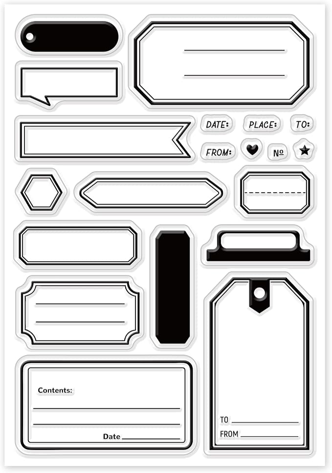 GLOBLELAND Label Clear Stamps Bookmark Silicone Clear Stamp Notes Transparent - Image 8