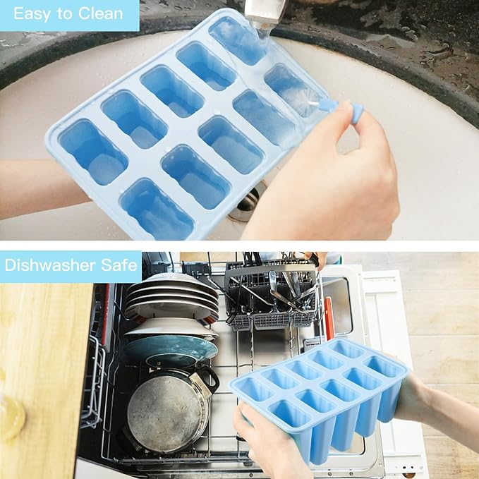 Popsicle Molds, 10 Pieces Silicone Popsicle Molds - Image 4