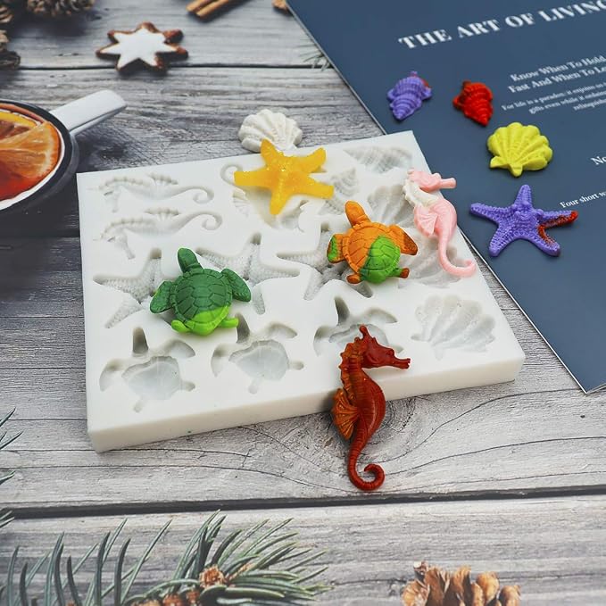 Sakolla Marine Theme Fondant Silicone Molds, Tortoise Silicone Mold - Image 6
