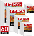 ESRICH Stretched Canvas for Painting, 60 Pack Multi Size11x14, Blank Primed by ESRICH