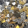 WOCRAFT 100pcs Heart Charms for Jewelry Making Assorted Jewelry Bangle Bracelet by WOCRAFT