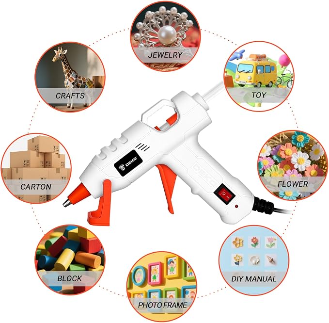 Mini Hot Glue Gun Kit：DEKOPRO 20Watt High Temp Glue Guns Tool - Image 7