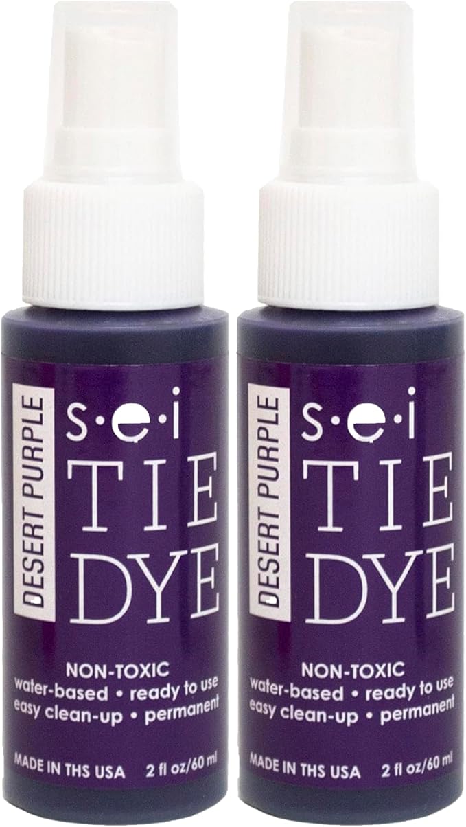 S.E.I. Desert Purple Tie Dye Spray Bottle: 2oz. Non Toxic Fabric Dye Spray by SEI