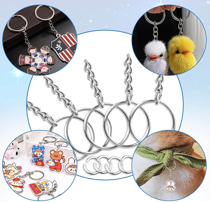 PAXCOO 150Pcs Split Key Chain Rings - Image 4