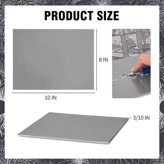 Falling in Art 8 * 10 Linoleum Carving Blocks, 8 Pack Soft Stamp Rubber Blocks - Image 2