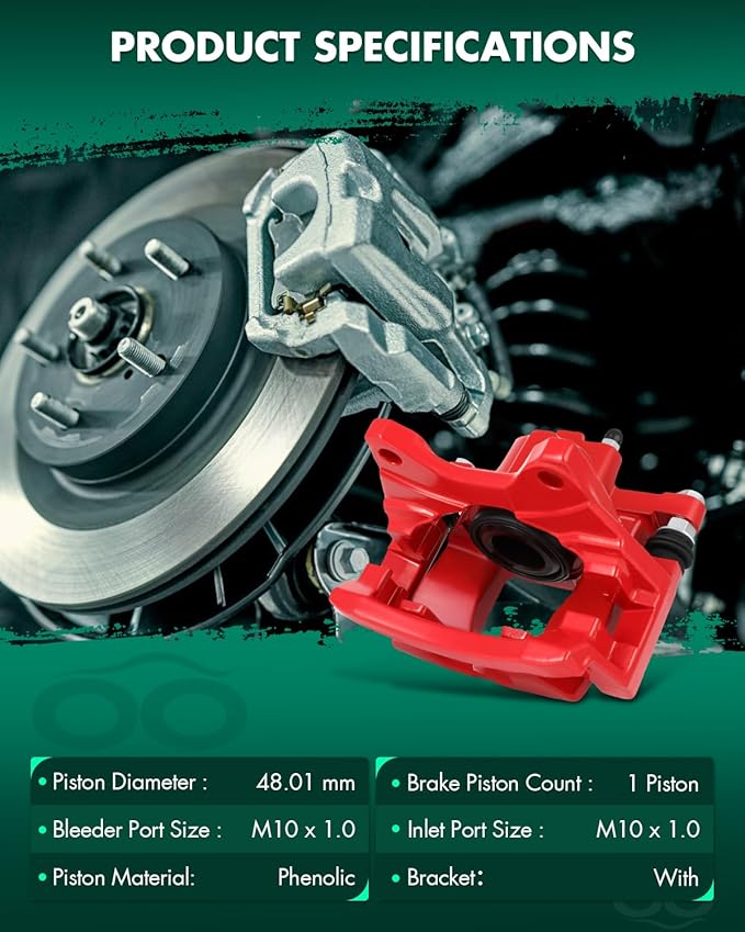 SCITOO 18B5046 Disc Brake Caliper Assembly with Bracket Fit For Dodge Nitro 2007-2011,For Jeep Liberty 2008-2012,For Jeep Wrangler 2007-2017,For Jeep Wrangler JK 2018