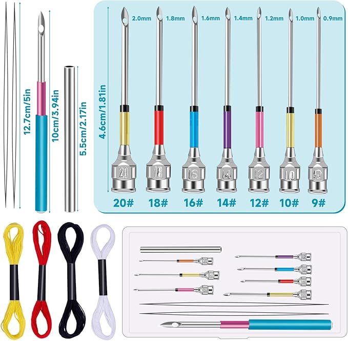Mayboos 15 Pcs Punch Needle Kit, 8 Sizes Embroidery Punch Needle, - Image 2