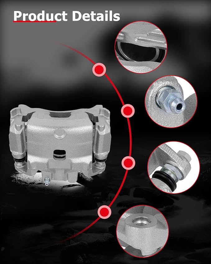 cciyu Front Left Brake Caliper Assembly w/Bracket 19B7102 2013 2014 2015 2016 2017 2018 2019 2020 2021 For Nissan For Altima,2014 2015 2016 2017 For Nissan For LEAF