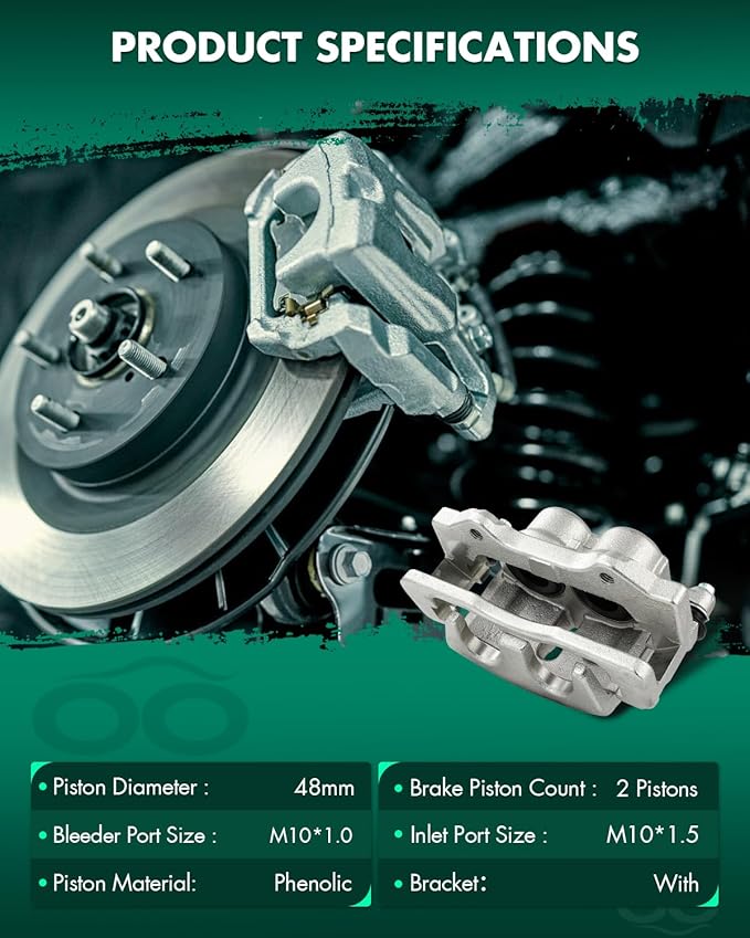 SCITOO 18B5005C 18B5004C Front Left & Right Disc Brake Calipers Assembly w/Bracket For Chevrolet For Colorado 2009-2012,For GMC For Canyon 2009-2012