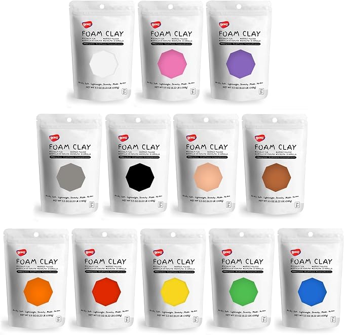 BOHS 12-Colors Foam Modeling Clay- by BOHS