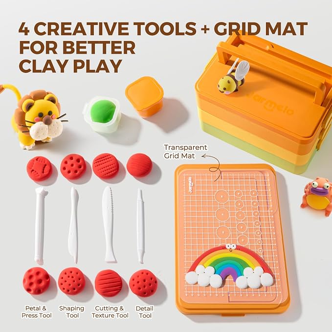 Jar Melo Air Dry Clay for Kids 36 Colors Modeling Clay Kit - Image 5