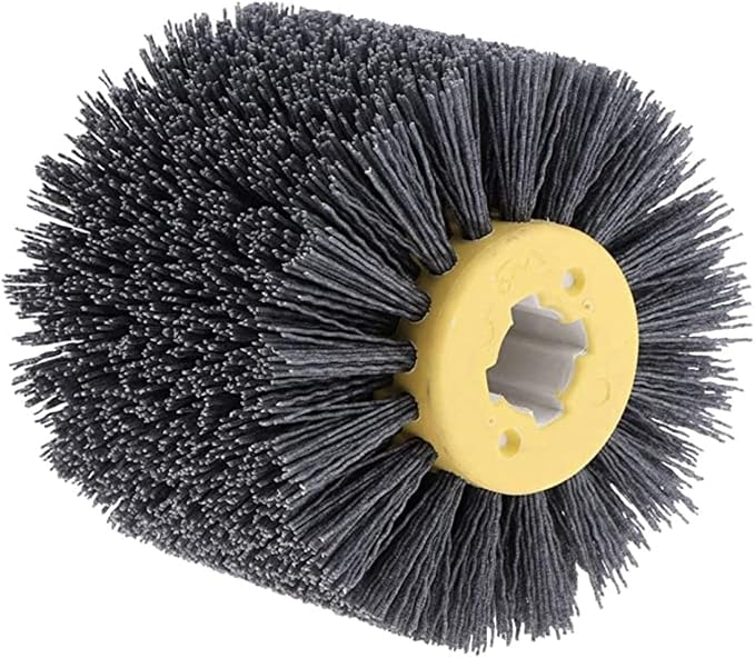 SIGNI Abrasive Nylon Drawing Wheel Drum Burnishing Polishing Brush for Wood Furniture Floor Polishing 120X100mm 240 Grit 1pack