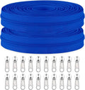 The Yards Bulk Blue Nylon Coil Zipper w/ 20PCS Sliders by Zipper