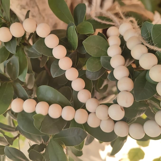 240PCS Natural Round Wooden Beads - Image 3