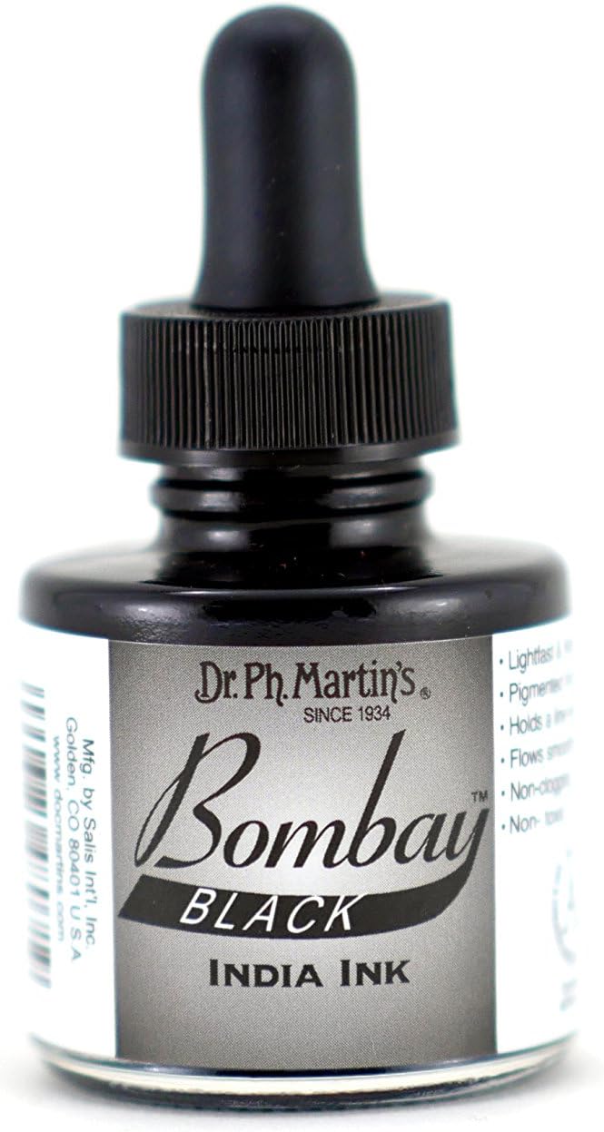 Dr. Ph. Martin's Bombay India Ink Ink Bottle, 1.0 oz, 1 Bottle by Dr.+Ph.+Martin%27s