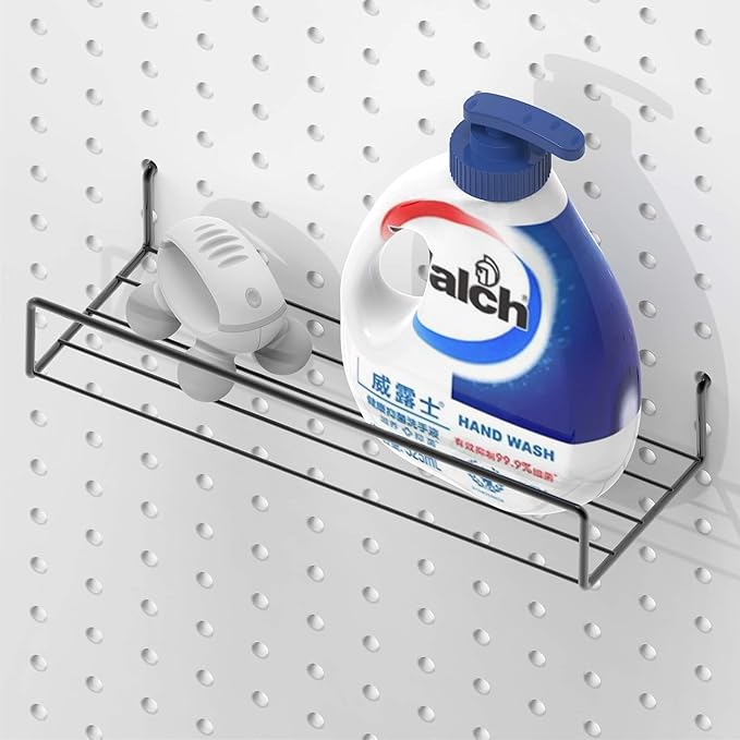 Pegboard Shelves, Peg Board Hooks, for Organizing Various Tools, 2 Packs, Black