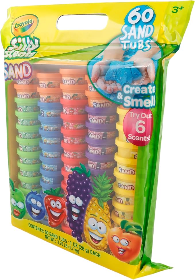 Crayola Silly Scents Play Sand – 60 Mini 1oz Tubs of Moldable Sensory Sand in 6 - Image 6
