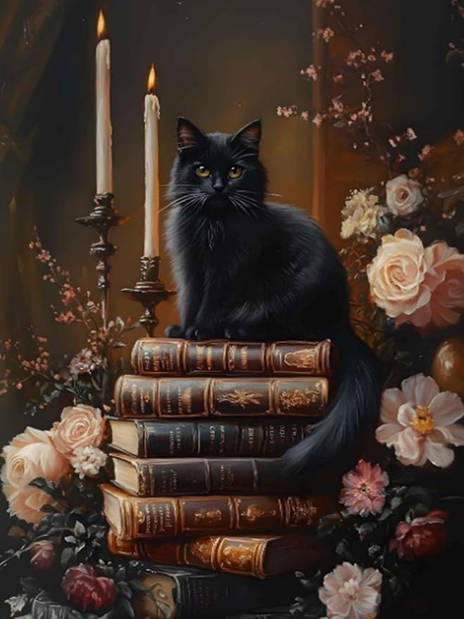 EIBEILI Vintage Cat Diamond Art Kits by EIBEILIDiamondPainting