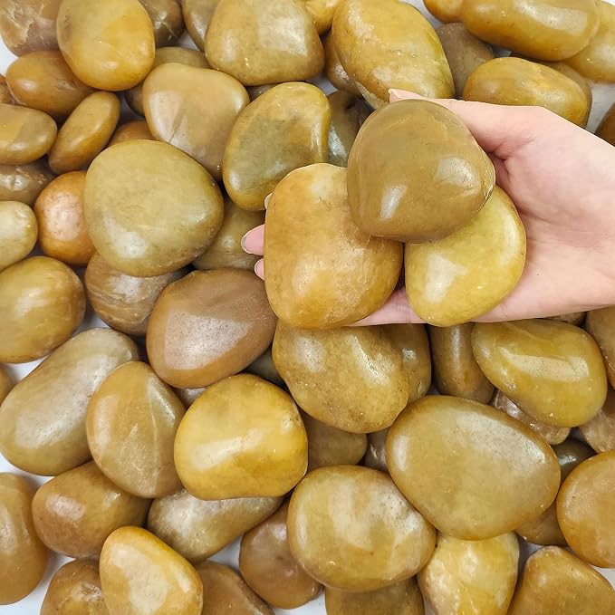 FANTIAN 20 lbs Yellow River Rocks by FANTIAN-GardeningMakesLifeBetter