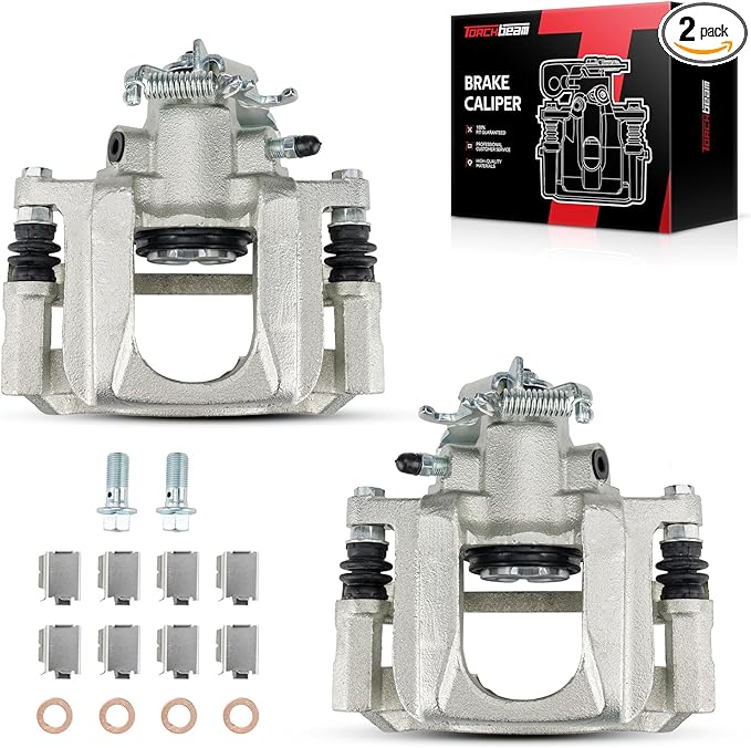 Torchbeam Rear Brake Calipers Set for Chrysler 2008-2012 Town & Country, Dodge 2008-2012 Grand Caravan, Volkswagen 2009-2012 Routan, Rear Left and Rear Right Calipers Replace # 18B5080+18B5081