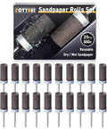 20Pcs 800 Grit Sanding Drums Sandpaper Sticks Set for Dremel Rotary Tool with 1/8" Shank, Rotary Tool Accessories Suitable for Metal Rust Removal/Jade Polishing/Stone Grinding (800 Grit)