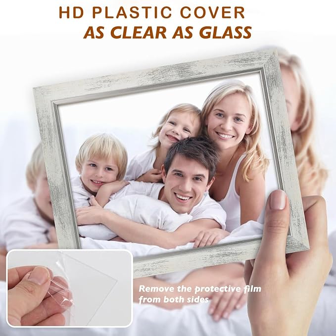 XUANLUO 5x7 Picture Frames Set of 4 Rustic Retro Photo Frame - Image 4
