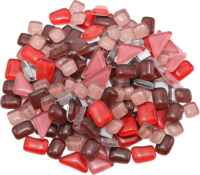 200g Assorted Colors Irregular Crystal Glass Mosaic Tiles, Colorful Glass by Unknown