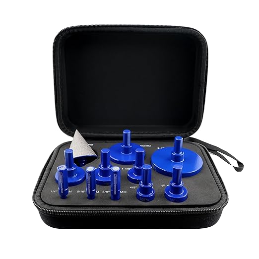 SHDIATOOL Diamond Drill Core Bits Kit, Hole Saw Sets, Diamond Drilling Mould Guide for Porcelain Tile Marble Ceramic Granite with Hollow EVA Guide Jig 11pcs(6/8/10/20/25/28/32/35/50/65/1-3/4inch)