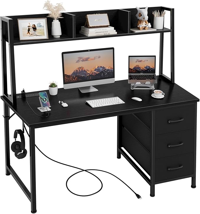 DLisiting Black Computer Desk by Unknown
