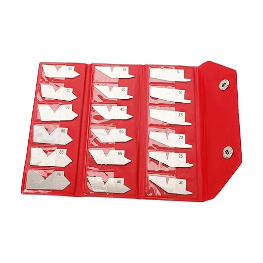 HFS (R) 18 Piece Angle Gauge Set with Pouch - Premium Stainless Steel