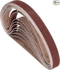 12 Pcs Sanding Belts 1 x 30 Inch 40 Grit Aluminum Oxide Abrasive Sandpaper for Belt Sander Metal Grinding Wood Working Weld Rust Removal