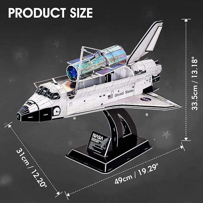CubicFun NASA Space Shuttle Discovery 3D Puzzle Kit, 126 Pieces - Image 6