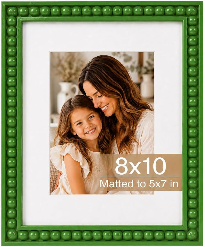 Solid Wood 8x10 Picture Frame Beaded Frame by QOTIB