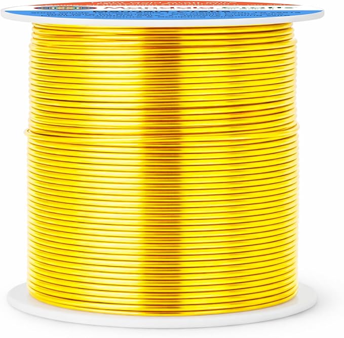 Mandala Crafts 20 Gauge Light Gold Tone Anodized Aluminum Craft Wire 100 FT | - Image 2