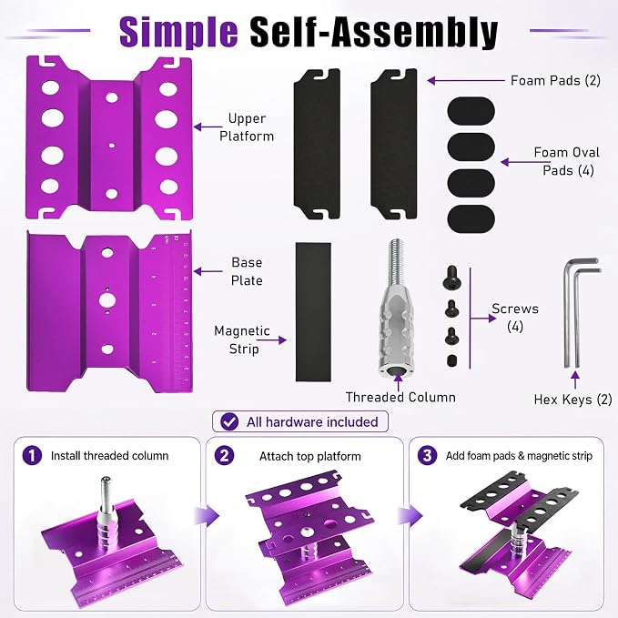 RC Repair Stand for 1/10 RC Cars, Aluminum RC Car Work Stand - Image 7
