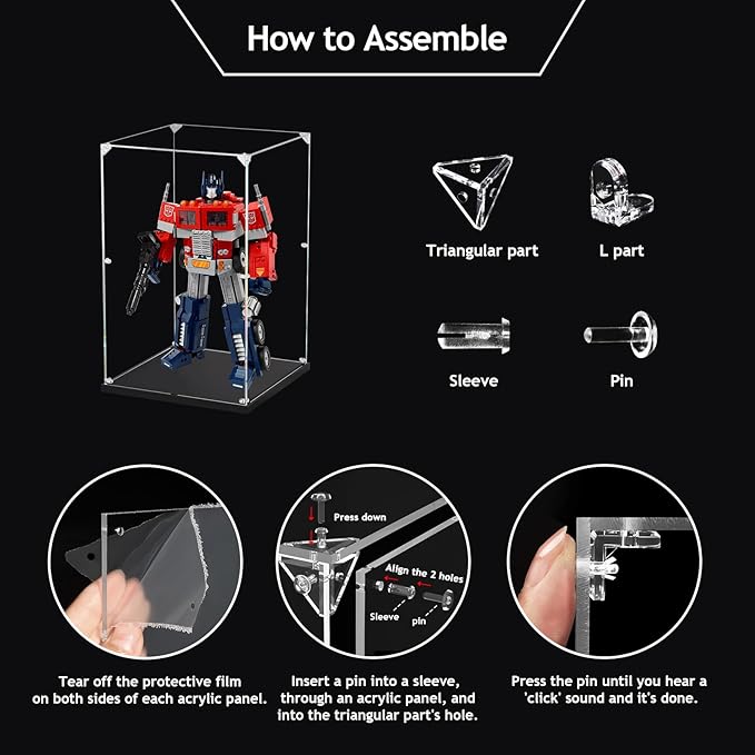 Clear Acrylic Display Case, Self-Assemble Showcase - Image 4