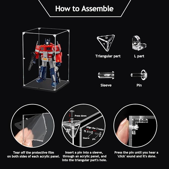 3MM Clear Acrylic Display Case, Self-Assemble Showcase - Image 3