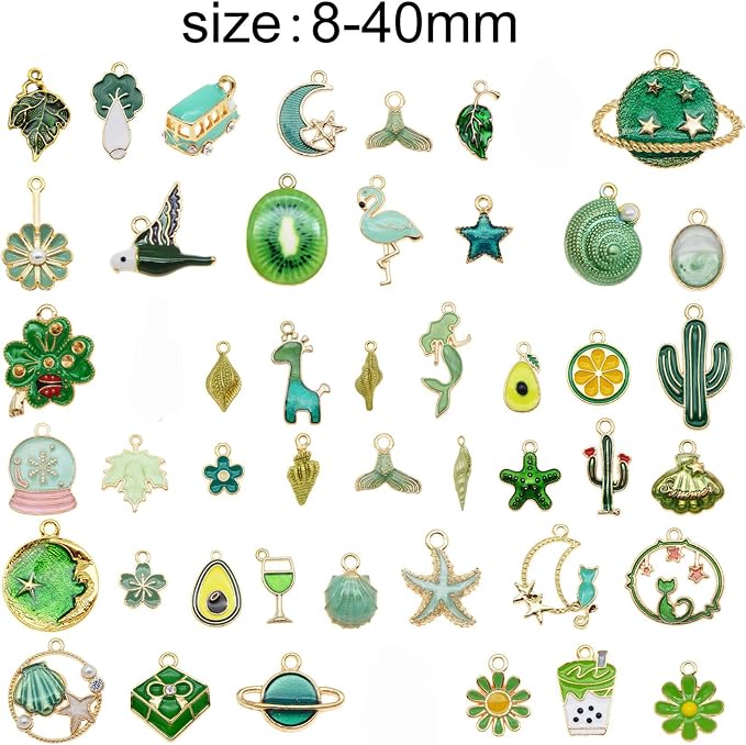 30pcs Mixed Enamel Charms Pendants - Image 2