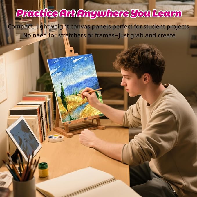 10 Pack 12"x16" Canvas Panels 100% Cotton - Image 9